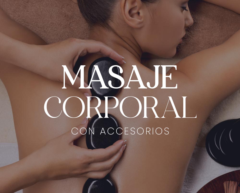Masaje corporal con accesorios